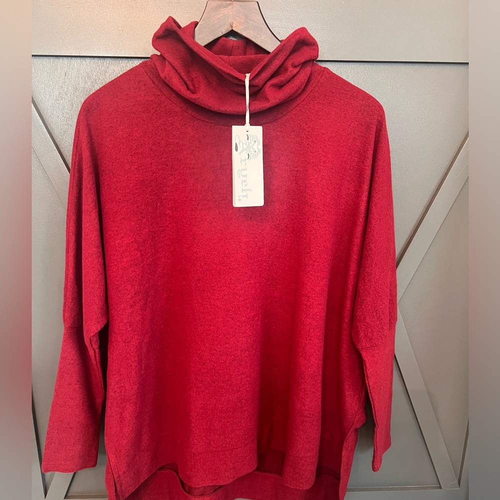 NWT Aryeh Red Queen cowl oversized tunic size S
